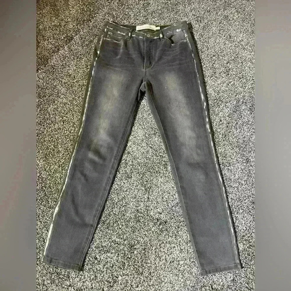 Soft Surroundings Ultimate Denim High-rise Foil Skinny Jeans Size 4 Gray - Picture 1 of 11